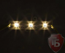 Модуль светодиодный, IP67 влагозащищенный, 3 SMD 5050 диода, ТЕПЛЫЙ БЕЛЫЙ NEON-NIGHT