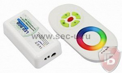 Беспроводной RGB контроллер 2.4G с пультом ДУ с полусенсорным управлением; 12-24V, 18А
