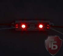 Модуль светодиодный, IP67 влагозащищенный, 2 SMD 5050 диода, КРАСНЫЙ