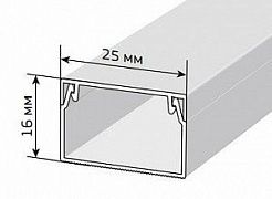 Короб (T-plast) 25 х16  ПВХ ( упаковка 84м)