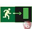 Знаки П/Б  Направление к эвакуационному выходу направо (150х300) (фотолюминесцентный пластик)