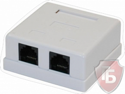 Розетка компьютерная-2 RJ-45 CAT5e (03-0151)