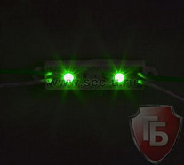 Модуль светодиодный, IP67 влагозащищенный, 2 SMD 5050 диода, ЗЕЛЕНЫЙ NEON-NIGHT