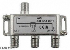 DM62А 0016 Ответвитель 1-1,7дБ/2х16дБ/5-1300МГц/F