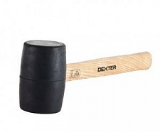 Киянка Dexter 450 г резиновая с деревянной ручкой, цвет черный