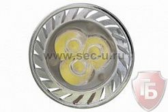 Лампа светодиодная, 3W, 220V, цоколь-GU10, цвет белый