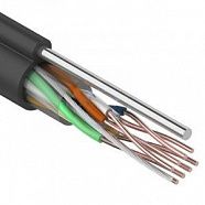 UTP 4PR 24AWG CAT5e 305м OUTDOOR+TR-FG8 (трос) CU с одножильным тросом